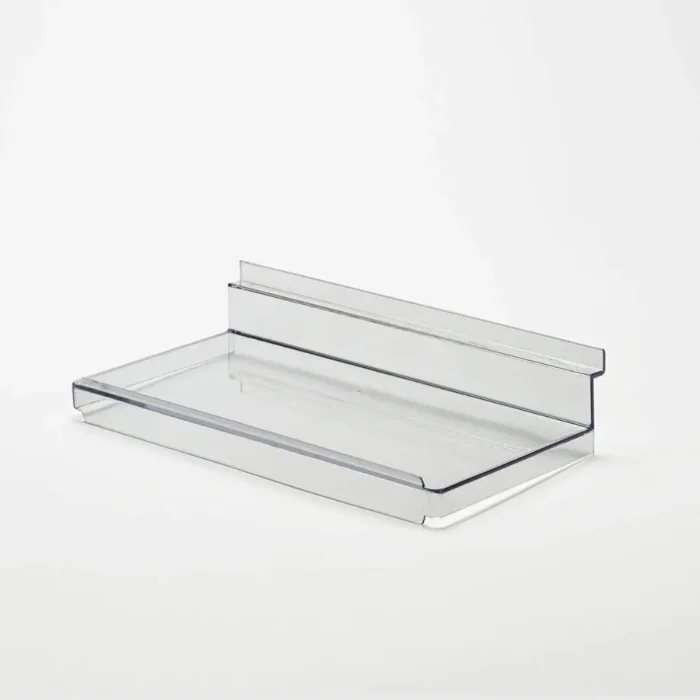 Flat Slatwall Shelf With Lip_ 250mm (W) x 125mm (D)