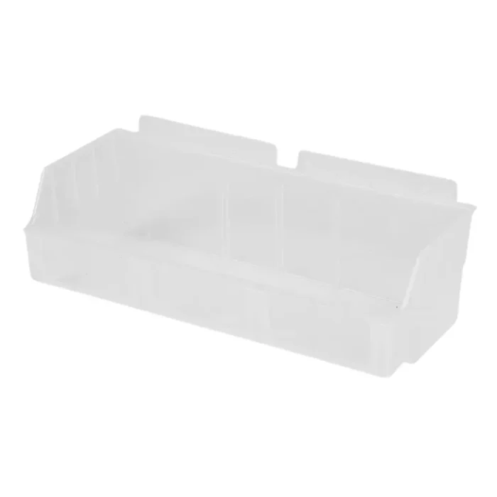 Plastic Slatwall Bins Storbox Wide -Clear