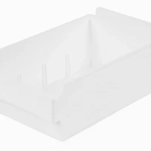 Plastic Slatwall Bins Shlefbox200 White