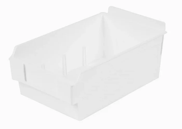 Plastic Slatwall Bins Shlefbox200 White