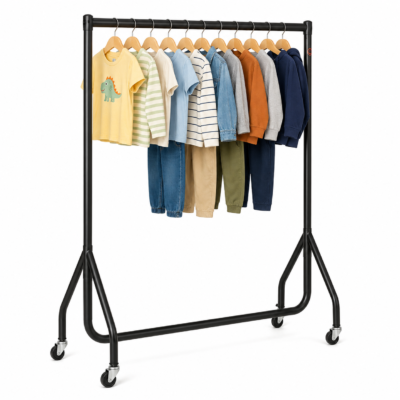 4ft heavy duty junior clothes rail black