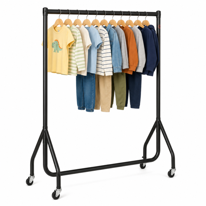 4ft heavy duty junior clothes rail black