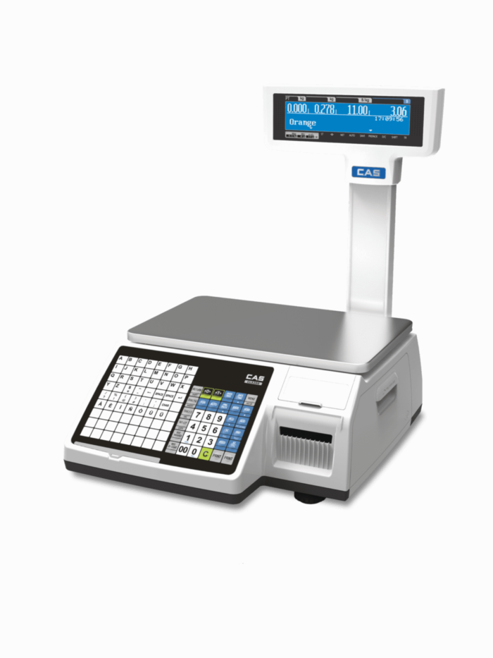 CAS CL-5200 Label Printing Scale with Pole Display 15KG