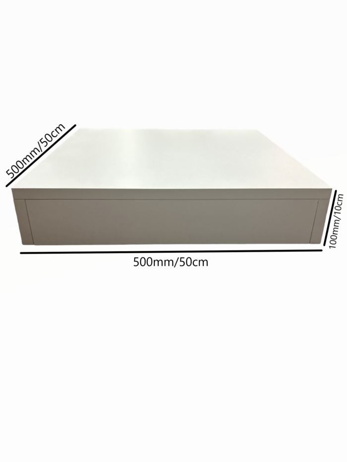 Window Display Plinth 500x500x100mm - White
