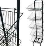 5 Tier Basket Stand For Bread Crisps Snacks - Black