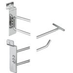 Single Prong Slat Hook with Overhead Arm for Price Ticket - 15cm