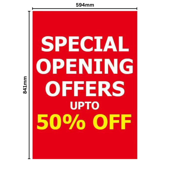 Special opening offer dimension