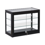Black Glass Countertop Display Cabinet