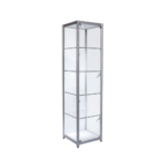 aluminium-tower-showcase-with-single-door-198cm-x-40cm-x-40cm-medium Glass Display Cabinet – Aluminium, Single Door