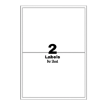 White Address Printer Labels - 2 Label per Sheet - 199.6mm x 143.5mm A4 White Labels 2/Sheet