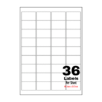 Multi-Purpose A4 White Labels – 36 per Sheet