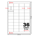 White Address Printer Labels - 36Label per Sheet - 48.3mm x 29.7mm