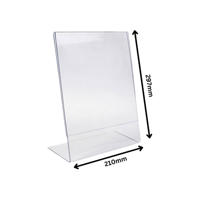 A4 Portrait Acrylic Literature Holder | Clear Brochure & Menu Display Stand for Office, Restaurant, Retail | Durable Modern Acrylic Organizer (297mm x 210mm) - Image 2