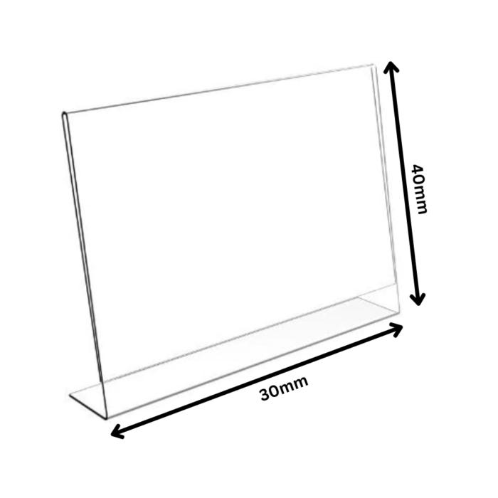 A10 Landscape Acrylic Literature Holder | Clear Brochure & Menu Display Stand for Office, Restaurant, Retail | Durable Modern Acrylic Organizer (30mm x 40mm) | Compact Flyer & Document Holder - Image 2