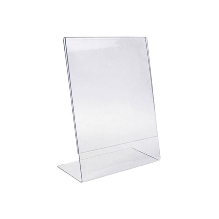 A4 Portrait Acrylic Literature Holder | Clear Brochure & Menu Display Stand for Office, Restaurant, Retail | Durable Modern Acrylic Organizer (297mm x 210mm)