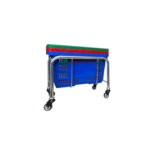 Shopping Basket Stacker with Wheels – Chrome