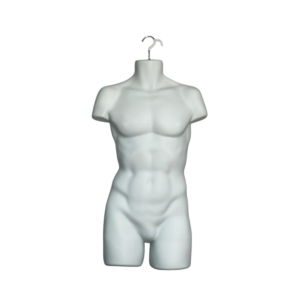 White Male Hanging Body Form | Retail Display Mannequin – H960mm