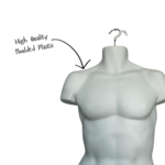 White Male Hanging Body Form | Retail Display Mannequin – H960mm
