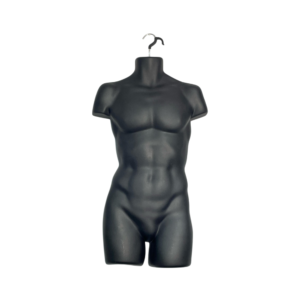 Black Male Hanging Body Form | Retail Display Mannequin – H960mm