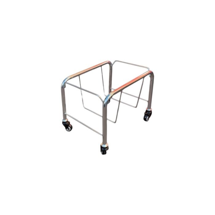 Shopping Basket Stacker with Wheels – Chrome