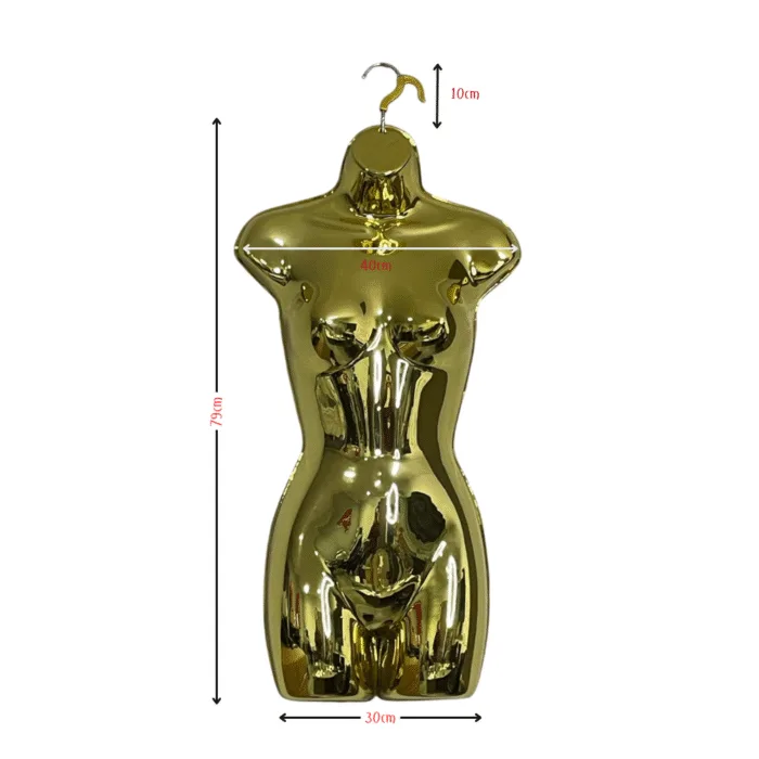 Gold Gloss Female Hanging Body Form size chart