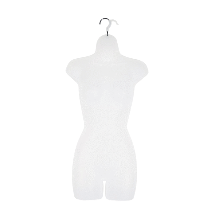 White Frosted Female Hanging Body Form