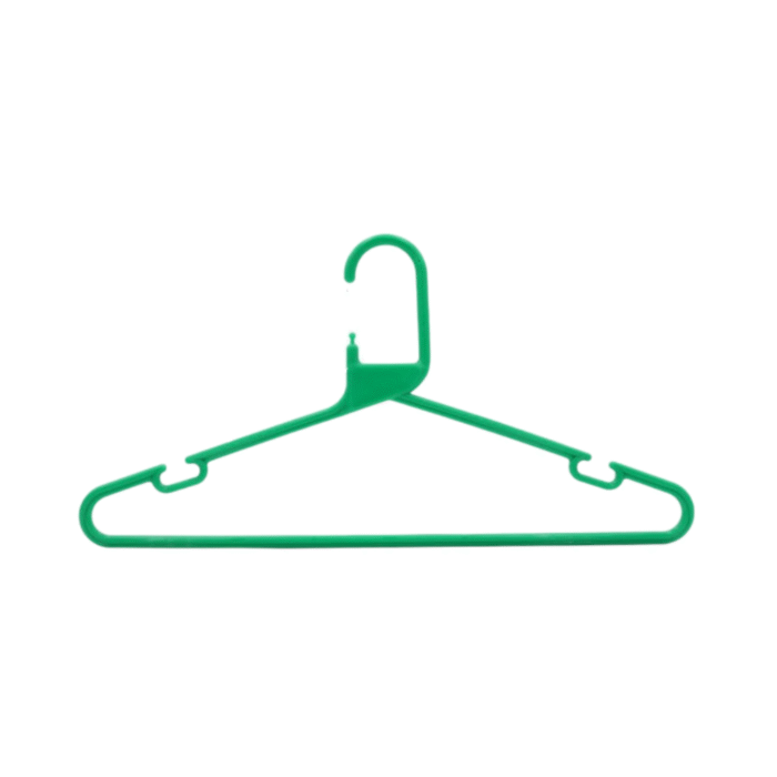 Strong Adult Green Plastic Hangers