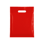 Medium Plastic red carrier bags – bulk plain red carrier bags for retail and events