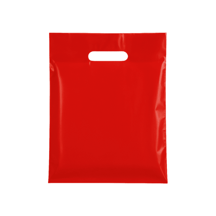 Medium Plastic red carrier bags – bulk plain red carrier bags for retail and events