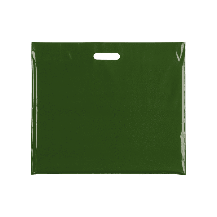 Large Plastic harrods green carrier bags – bulk plain green carrier bags for retail and events