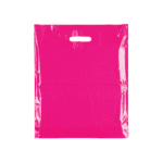 Medium Plastic hot pink carrier bags – bulk plain hot pink carrier bags for retail and events