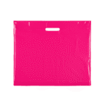 Large Plastic hot pink carrier bags – bulk plain hot pink carrier bags for retail and events