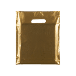 Medium Plastic gold carrier bags – bulk plain gold carrier bags for retail and events