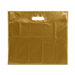 X-Large Plastic gold carrier bags – bulk plain gold carrier bags for retail and events