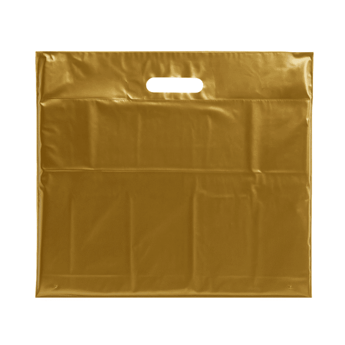 X-Large Plastic gold carrier bags – bulk plain gold carrier bags for retail and events