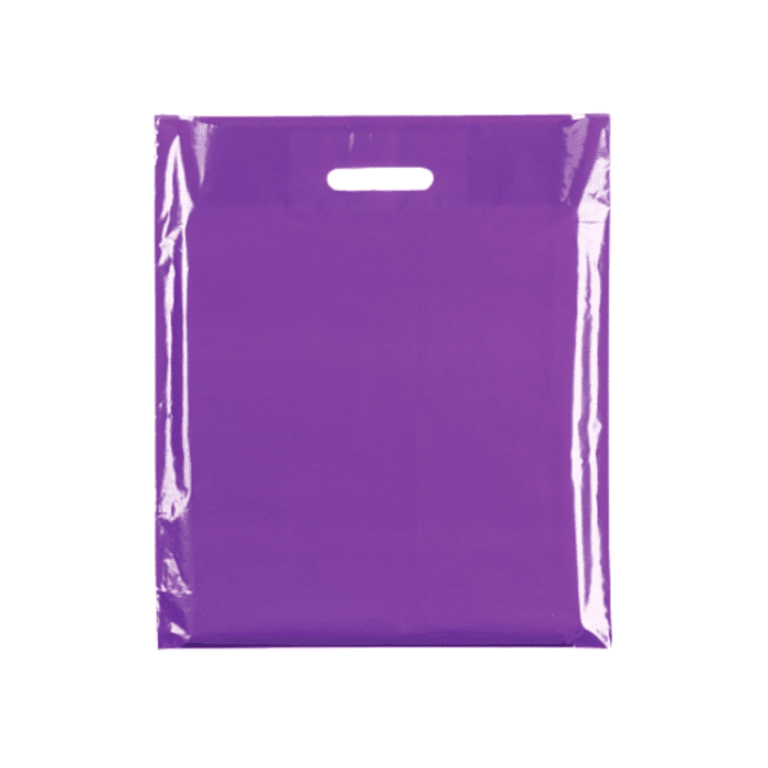 Medium Plastic purple carrier bags – bulk plain purple carrier bags for retail and events
