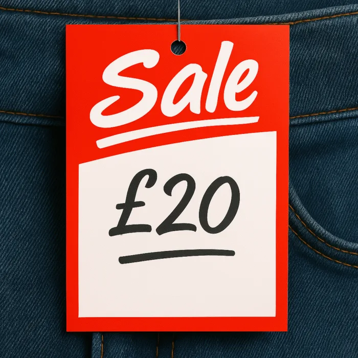 Red Sale Hanger Tickets