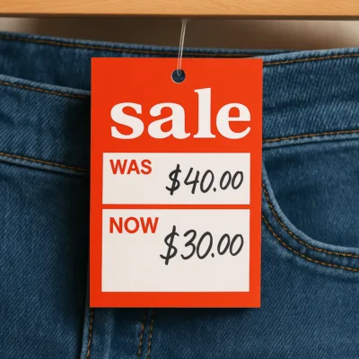 Red Sale Was Now Hanger Tickets