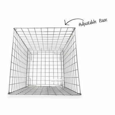 Square collapsible black dump bin with wire construction