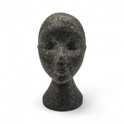 Polystyrene Black Female Display Mannequin Head Dummy Wig Stand