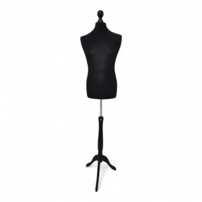 Male Tailors Mannequin Bust – Size 40 Black