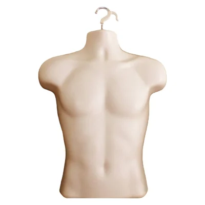 Skin Tone Male Hanging Half Body Form | Retail Display Mannequin – H571mm