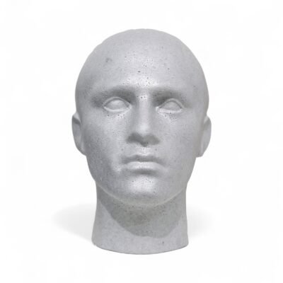 Male Silver Polystyrene Head