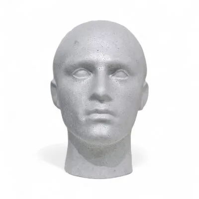 Male Silver Polystyrene Head