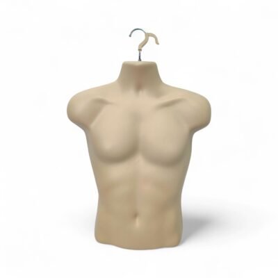 Skin Tone Male Hanging Half Body Form | Retail Display Mannequin – H571mm