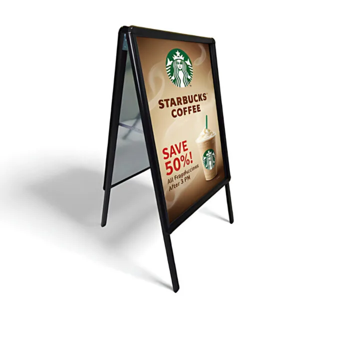 A1 Black A-Board Double Sided Pavement Sign Poster Display