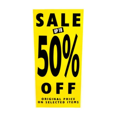 Sale Poster Sale Up to 50% Off Selected Items