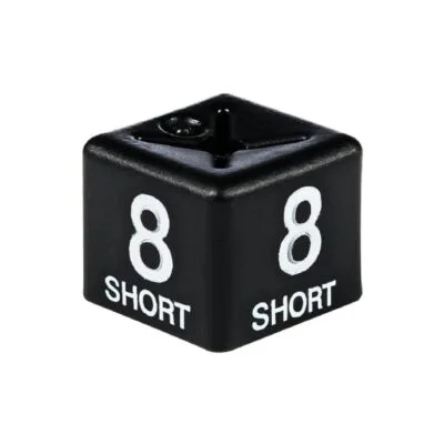 White on Black Size Cubes '8 short'