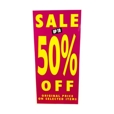 Sale Up to 50% Off Retail Promotion Poster