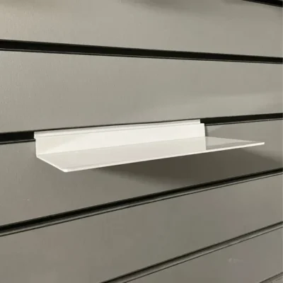 Flat Slatwall Shelf 250mm (W) x 100mm (D) - White